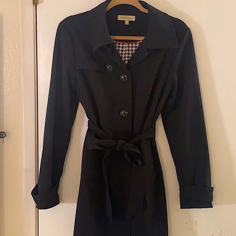 41 Hawthorn Black Trench Coat